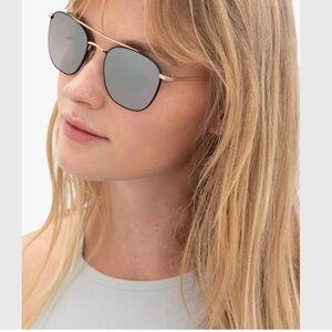 KREWE The Krewe Audubon Matte Black 18K Titanium Polar Sunglasses